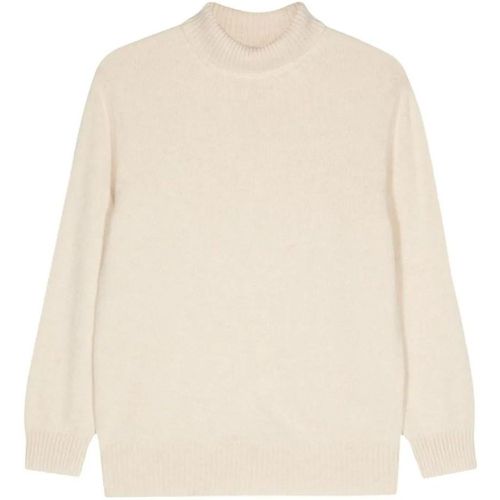 Ecru Cashmere Turtleneck Sweater - Größe 42 - beige - Malo - Modalova