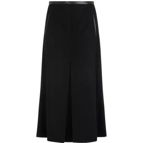 Black Wool Midi Skirt - Größe 36 - black - Saint Laurent - Modalova