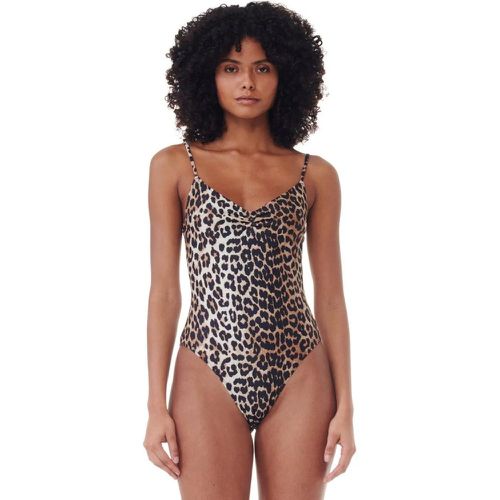 LEOPARD PRINT BADEANZUG - Größe XXS - braun - Ganni - Modalova