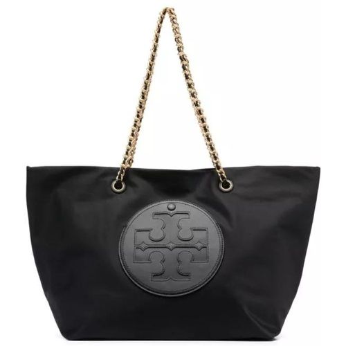 Tote - Ella' Black Tote Bag With Logo Patch In Nylon Woma - Gr. unisize - in - für Damen - TORY BURCH - Modalova