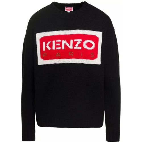 Black Long-Sleeved Sweater With Contrasting Maxi L - Größe XS - black - Kenzo - Modalova
