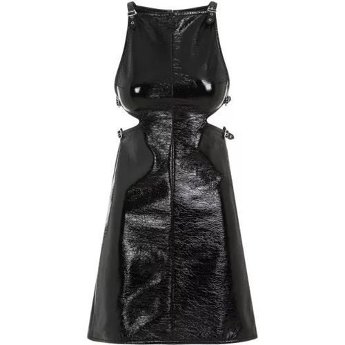 Slash Buckle Vinyl Black Cotton Dress - Größe 36 - black - Courrèges - Modalova