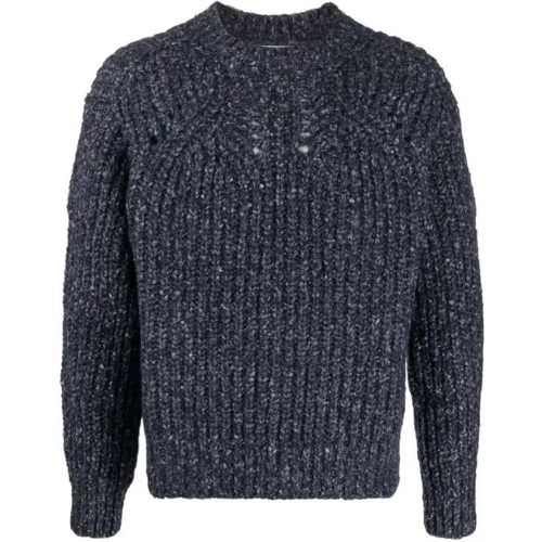 Navy Blue Ribbed Knit Sweater - Größe L - blue - Isabel marant - Modalova
