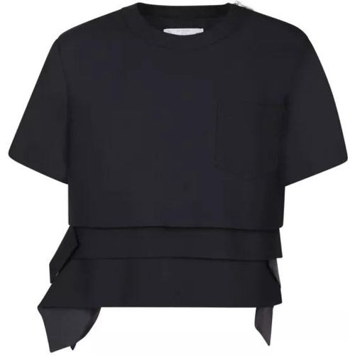 Wool-Blend T-Shirt - Größe 3 - black - Sacai - Modalova