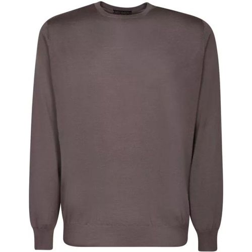 Round-Neck Sweater - Größe 48 - gray - Dell'oglio - Modalova