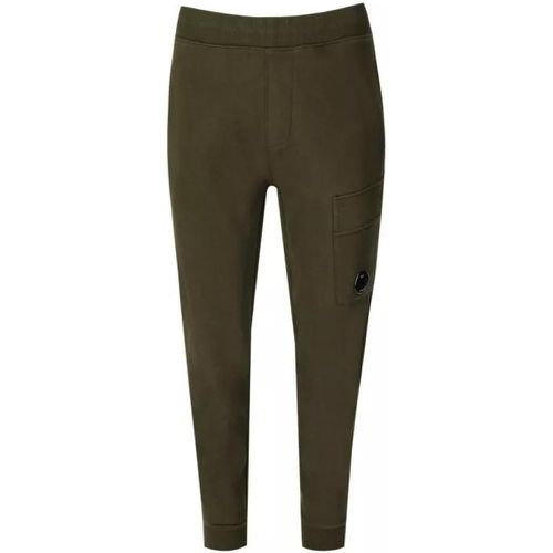 Diagonal Raised Fleece Military Green Sweatpants - Größe S - green - CP Company - Modalova
