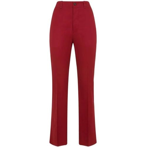 Rouge Cotton Pants - Größe 36 - Saint Laurent - Modalova