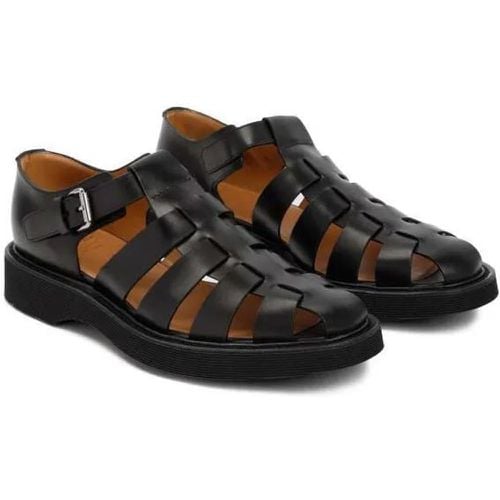 Loafers & Ballerinas - Black Leather Hove Sandals - Gr. 11 - in - für Damen - Church's - Modalova