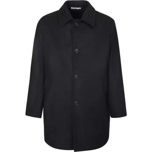 Black Single-Breasted Coat - Größe 48 - schwarz - Palm Angels - Modalova