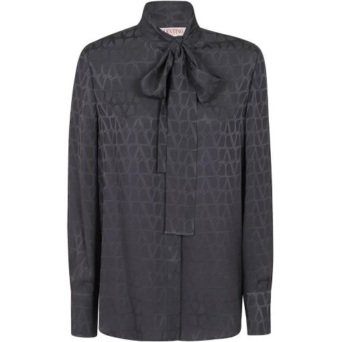 Pure Silk Shirt With Hidden Button Closure - Größe 40 - Valentino - Modalova