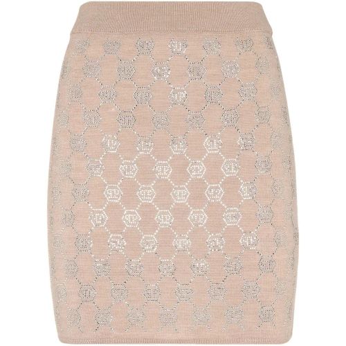 Minirock Monogram Mit Schmucksteinen - Größe L - Philipp Plein - Modalova