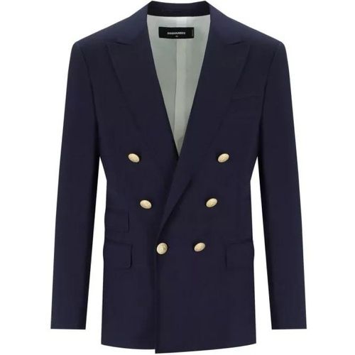 Palm Beach Blue Double Breasted Jacket - Größe M - blue - Dsquared2 - Modalova