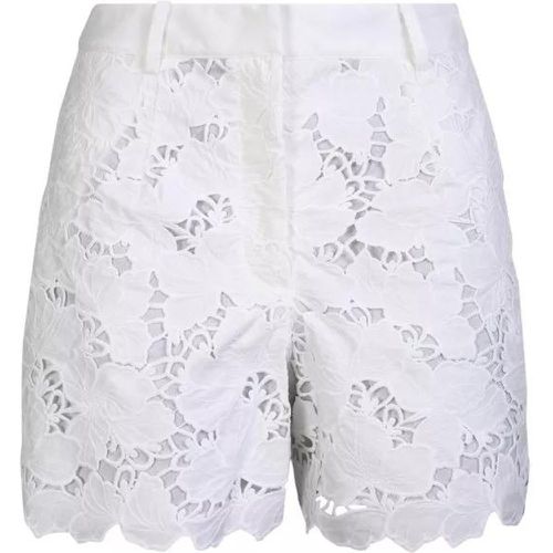 Cotton Lace White Shorts - Größe 6 - white - self-portrait - Modalova