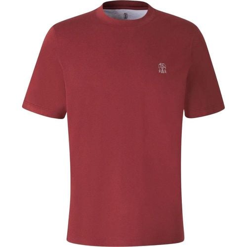 Cotton Logo T-shirt - Größe L - BRUNELLO CUCINELLI - Modalova