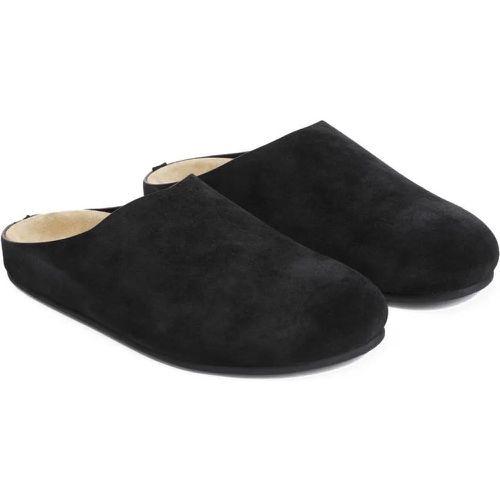 Loafers & Ballerinas - Black Suede Calf Leather Hugo Slide Slippers - Gr. 42 (EU) - in - für Damen - The Row - Modalova