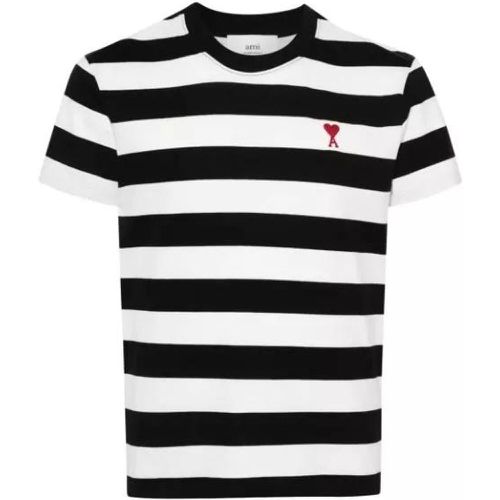 T-Shirt Striped - Größe S - black - AMI Paris - Modalova