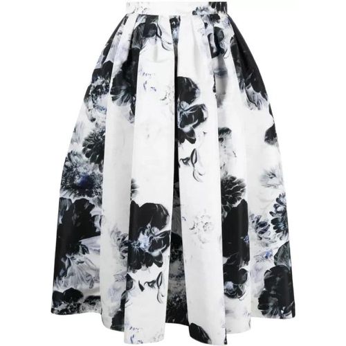Chiaroscuro Multicolor Midi Skirt - Größe 40 - white - alexander mcqueen - Modalova