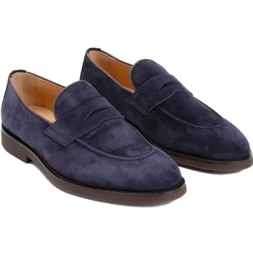 Loafer - Dark Blue Suede Leather Loafers - Gr. 42 (EU) - in - für Damen - BRUNELLO CUCINELLI - Modalova