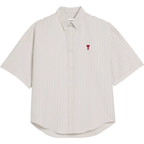 Kurzarm Hemd mit rotem Ami De Coeur Logo - Größe XL - multi - AMI Paris - Modalova