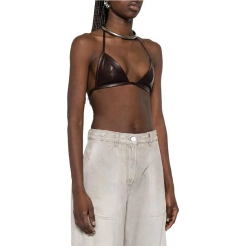 Reggiseno In Pelle Bra Mahogany - Größe 40 - Rick Owens - Modalova