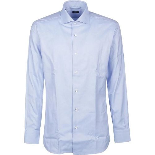 Long Sleeve Neck Shirt White - Größe 40 - Barba Napoli - Modalova