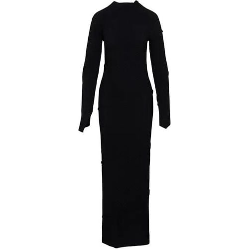 Spiral Black Viscose Maxi Dress - Größe XS - schwarz - Balenciaga - Modalova