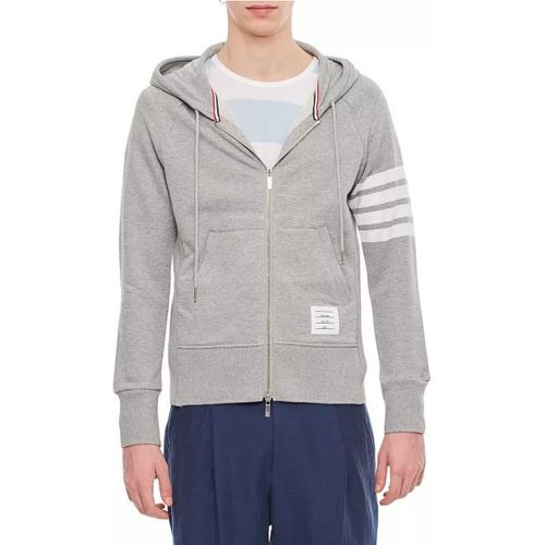 Classic Full Zip Hoodie - Größe 1 - gray - Thom Browne - Modalova