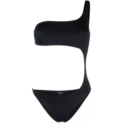 Medusa Plaque Detail Swimsuit - Größe 1 - black - Versace - Modalova
