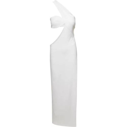 White One Shoulder Asymmetrical Dress With Side Cu - Größe 4 - white - Mônot - Modalova