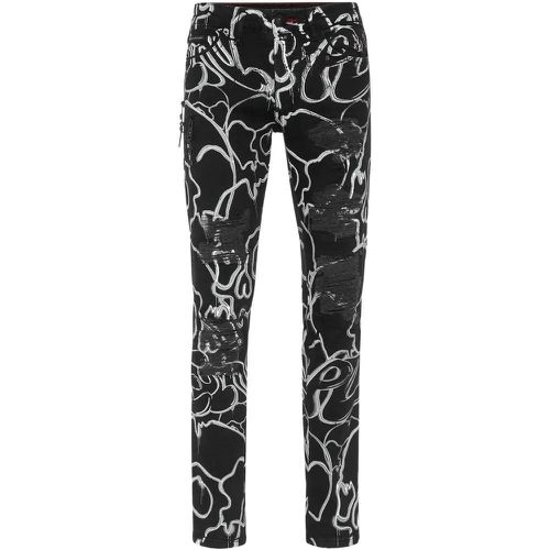 Jeans Regular Fit Skull&Bones - Größe 29 - Philipp Plein - Modalova