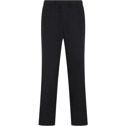 Blue Virgin Wool Trousers - Größe 48 - Giorgio Armani - Modalova