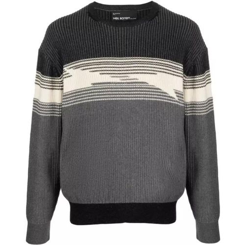 Multicolor Thunderbolt Intarsia Sweater - Größe M - gray - Neil Barrett - Modalova