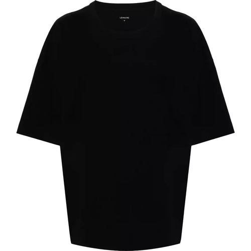 T-Shirt mit Jersey-Textur - Größe M - black - Lemaire - Modalova
