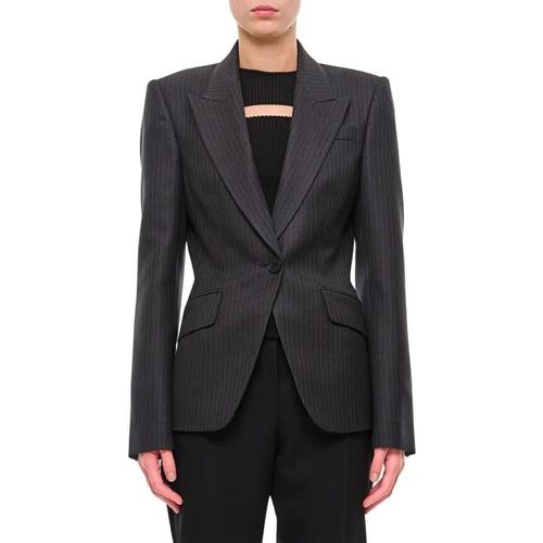 Wool Pinstripe Single Breasted Jacket - Größe 38 - alexander mcqueen - Modalova