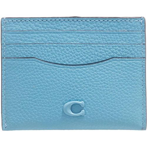 Portemonnaies - Flat Card Case In Pebble Leather With Sculpted C H - Gr. unisize - in - für Damen - Coach - Modalova