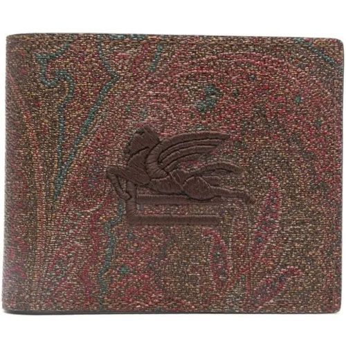 Portemonnaies - Brown Wallet With Logo - Gr. unisize - in - für Damen - ETRO - Modalova