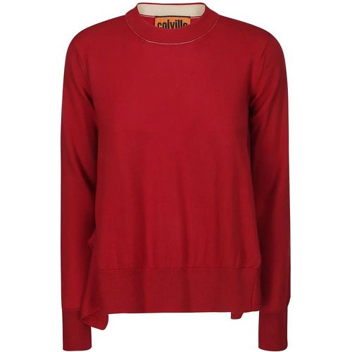 Asymmetric Crew Neck Sweater - Größe M - Colville - Modalova