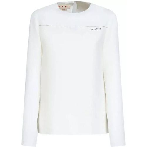 Logo-Print Long-Sleeved Top - Größe 42 - Marni - Modalova