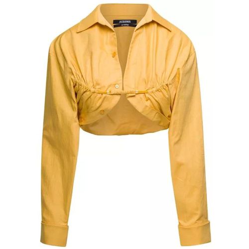 La Chemise Machou' Yellow Bolero Shirt - Größe 36 - yellow - Jacquemus - Modalova