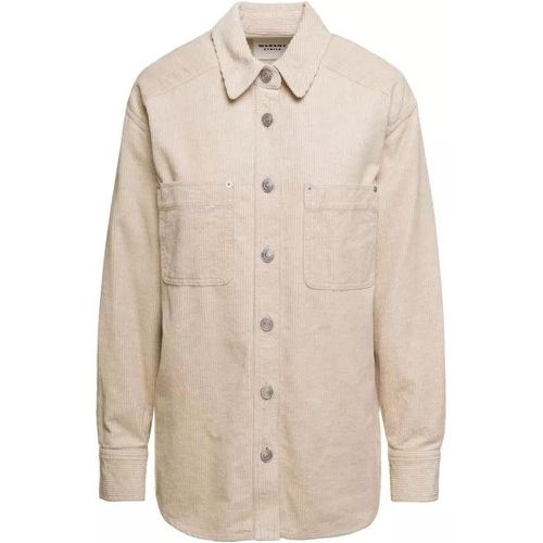 Randal' Beige Jacket With Patch Pockets And Brande - Größe 36 - multi - Etoile Isabel Marant - Modalova