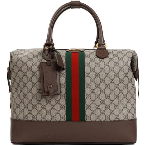 Weekender - Beige Ebony Gg Textile Supreme Duffle - Gr. unisize - in - für Damen - Gucci - Modalova