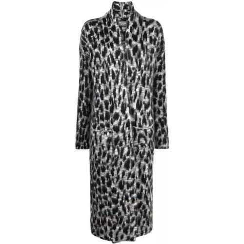 Leopard-Print Cardigan Coat - Größe M - gray - Zadig & Voltaire - Modalova