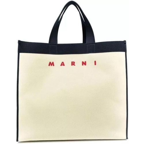 Totes & Shopper - Ecru Logo-Print Tote Bag - Gr. unisize - in - für Damen - Marni - Modalova