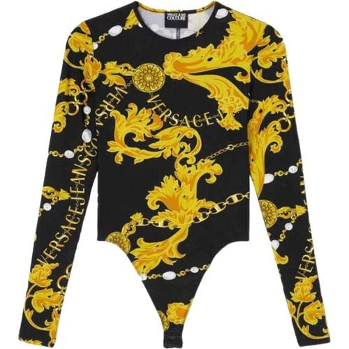 Chain Couture Long-Sleeved Body - Größe 40 - Versace Jeans Couture - Modalova