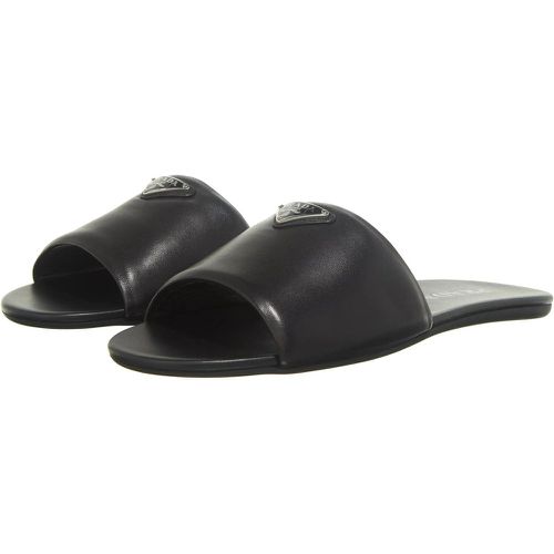 Sandalen & Sandaletten - Triangle Logo Slip On Sandals - Gr. 37 (EU) - in - für Damen - Prada - Modalova