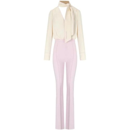 Burro Quarzo Georgette Jumpsuit - Größe 42 - Elisabetta Franchi - Modalova