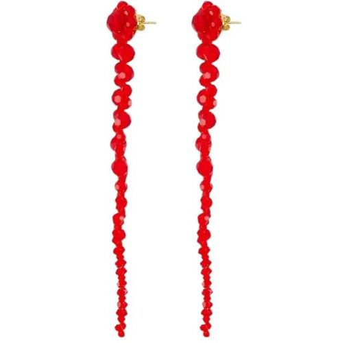 Ohrringe - Drip Earrings - Brass - Gr. unisize - in Rot - für Damen - Simone Rocha - Modalova