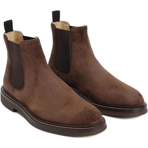 Boots & Stiefeletten - Dark Brown Suede Leather Ankle Boot - Gr. 44 (EU) - in - für Damen - BRUNELLO CUCINELLI - Modalova