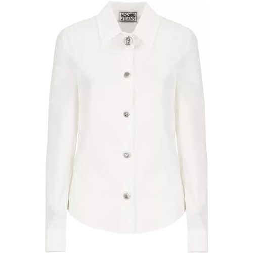 Cotton Shirt - Größe 40 - white - Moschino - Modalova