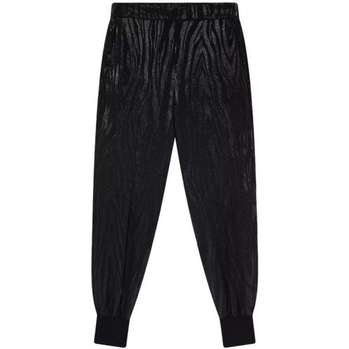 Black Woodgrain Print Trousers - Größe 40 - black - Stella Mccartney - Modalova